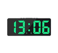 Réveil numérique LED avec Affichage de la température et du Calendrier, Table de Chevet avec rétroéclairage réglable (H)