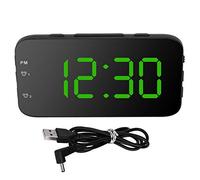 Réveil Numérique LED Compact, Réveils Numériques, Réveil pour Hôtel et Maison (Green)