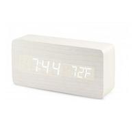 Réveil numérique LED INF - Bois - Noir - Piles fournies - Chambre - Lumières et parfum d'ambiance