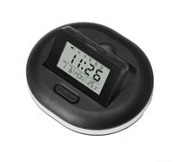 Réveil numérique LED intelligent avec deux réglages de la semaine et du week-end, affichage de la température, compte à rebours, fonction vibration, bouton snooze (noir)