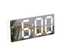 Réveil numérique miroir, réveil LED avec fonction répétition, pour chambre à coucher ou bureau