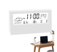 Réveil numérique, montre créative de table de nuit, affichage de bureau transparent avec moniteur de température et d'humidité, format douze vingt-quatre heures, décoration de salon, accessoires