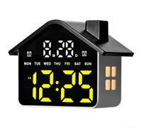 Réveil numérique multicolore avec fonction veilleuse, indicateur de semaine et luminosité à intensité variable en quatre étapes pour chambre à coucher, table de chevet, bureau (B)