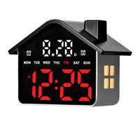Réveil numérique multicolore avec fonction veilleuse, indicateur de semaine et luminosité à intensité variable en quatre étapes pour chambre à coucher, table de chevet, bureau (C)