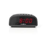 Nedis Réveil numérique P antenne LED de 0,6 Pouces Fu, Noir