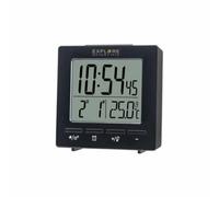 réveil projecteur radio-piloté mini noir avec température - rdc1005cm3