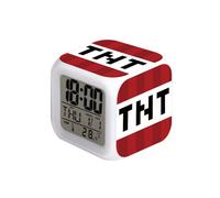 Réveil Numérique pour Enfants - Veilleuse LED,Dessin Minecraft, Lampe de Table, Jouet Lumineux - Cadeau d'Anniversaire de Noël,I