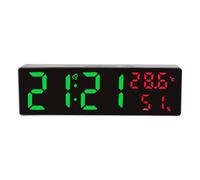 Réveil numérique pratique avec finition miroir et écran LED facile à lire (vert)