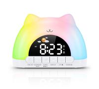 Réveil Numérique, Reveil Lumineux avec Veilleuse 11 Couleurs RGB, Snooze, 2 Alarme, Reveil Enfant Educatif Jour Nuit