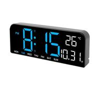 Réveil numérique - SURENHAP - Grand écran LED - Luminosité réglable - Double alarme - Température affichée