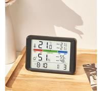 Réveil numérique ultra fin avec écran LCD magnétique et rétroéclairage doux pour chambre à coucher, cuisine, bureau