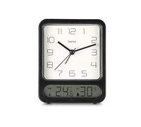 Hama Réveil Pag – thermomètre et hygromètre, sans tic-tac – Noir