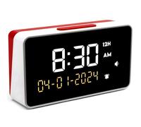 Réveil Parlant - Volume Extra Fort pour Malentendants - pour Personne Agée, Malvoyante, Aveugle, Alzheimer - Horloge Format 12h ou 24h - Gros Chiffres Idéal Mal Voyant