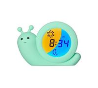 Alecto BC110GN Simon - Réveilleur - Réveil éducatif pour Enfants - Veilleuse - Apprendre à Dormir et se réveiller avec Un réveil LED pour Enfants - Escargot, Menthe