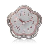 Réveil, petite horloge de bureau en forme de fleur rétro, batterie fonctionne Silent Silent Night Light Batterie fonctionne horloge pour la chambre à coucher horloge analogique horloge de table horlog