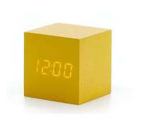 Réveil - PIU FORTY - Cube 6cm - Affichage LED - Capteur acoustique - Jaune