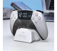 Paladone Réveil PlayStation PS5 Manette – Numérique LED – Sous licence officielle – Blanc