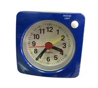 Réveil portable avec fonction snooze taille compacte pour voyage et usage quotidien (bleu)