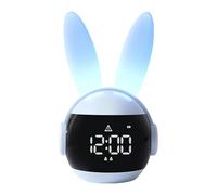 Réveil pour, en Forme de Lapin, contrôle Tactile avec veilleuse, Alarme Animale, pour, garçons, Maison, Chambre, école, Pâques, Anniversaire