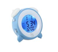 Réveil pour enfants avec 7 couleurs changeantes - Multifonction - Rechargeable - Pour chambre d'enfant et adulte