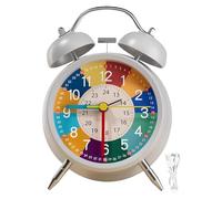 Réveil pour enfants - Horloge d'apprentissage analogique avec veilleuse | Telling l'heure, jouet de tri des couleurs pour garçons et filles