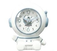 Réveil pour enfants sur le thème des astronautes avec double fonction carillon et mouvement de balayage silencieux pour des environnements calmes (B)