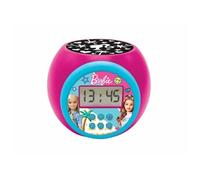 Lexibook Réveil-projecteur Barbie – Alarme Snooze, Veilleuse min., Écran LCD, Piles RL977BB
