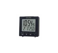 réveil projecteur radio-piloté mini noir avec température - rdc1005cm3