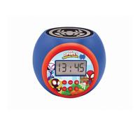 Lexibook, Spidey et Ses Amis extraordinaires, Réveil-projecteur avec Fonction Alarme et répétition Snooze, veilleuse avec minuterie, écran LCD, à Piles, RL977SP1