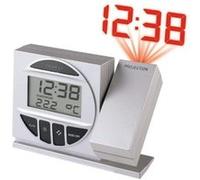 techno line Réveil à Projection, 123 x 36 x 91 mm, argenté