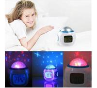 réveil Projection Musique Starry Sky étoile calendrier thermomètre LED display Alarme Snooze