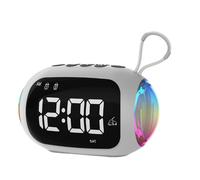 Réveil radio FM haut-parleurs Bluetooth lumière colorée caisson de basses, B