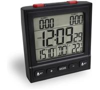 Mebus 25581 Réveil noir Heures de réveil 2 2 minuteries