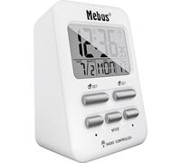 Réveil radio MEBUS 6,9x9,6x4,5cm digital blanc