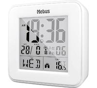 Réveil radio MEBUS digital 8,2x8,2x3,4cm blanc