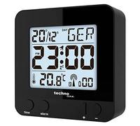 Réveil Radio-piloté - TECHNO LINE - WT 235 - Capteur Tactile - Noir - 8 x 2,5 x 8 cm