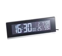 Réveil radio-pilotée INFACTORY - Thermomètre et chargeur USB - Affichage blanc ou couleur changeante