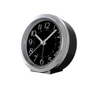 Réveil Réveil de Bureau, Horloge de siège, Brille dans Le Noir, Alarme de Chambre silencieuse, Utilisation étudiante, réveil des Dieux(Silver/Black)