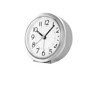 Réveil Réveil de Bureau, Horloge de siège, Brille dans Le Noir, Alarme de Chambre silencieuse, Utilisation étudiante, réveil des Dieux(Silver/White)