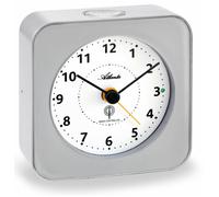 Réveil silencieux radio-piloté argenté sonnerie progressive couleur : Anthracite
