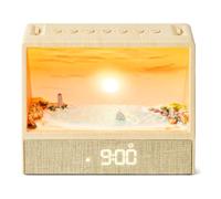 Réveil simulant le lever du soleil avec lumière, machine à son, réveil avec 24 bruits blancs télécommande et minuterie intelligente, machine sonore portable pour chambre à coucher