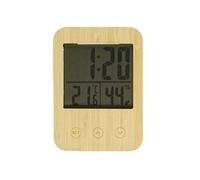 Réveil station météo façade en bois de bambou - -