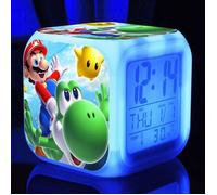 Réveil Super Mario Bros Réveil Enfants LED Horloge Dessin Animé Veilleuse Flash 7 Changement De Couleur Horloge Numérique Hor 126