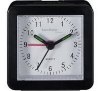 Réveil - TECHNO LINE - Geneva SC - Quartz - Noir - Aiguilles fluorescentes