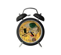 PARASTONE Réveil traditionnel Klimt le Baiser - En Plastique noir mat - 16 x 11 x 6 cm