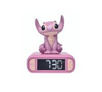 Lexibook Réveil-veilleuse Angel 3D – Sons et mélodies – Écran LCD rétro-éclairé et lumineux – Rose