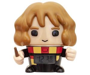 Réveil veilleuse avec sons du personnage pour enfant BulbBotz Harry Potter 2021913 Hermione Granger noir marron plastique 14 cm de haut écran LCD garçon fille officiel