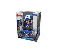 Lexibook Réveil veilleuse digital Captain America 3D lumineux et sonore Enfant