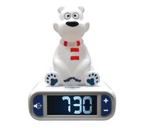 Réveil veilleuse digital LEXIBOOK - Ours polaire - 3D lumineux et sonore - Blanc - Enfant