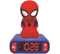 Réveil veilleuse digital LEXIBOOK - Spiderman - 3D lumineux et sonore - Rouge et bleu - Enfant